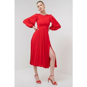 Rochie cu pliuri si maneci lungi Redy imagine