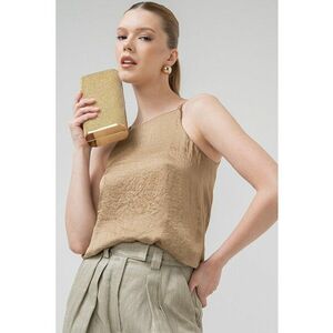 Bluza din satin - fara maneci imagine