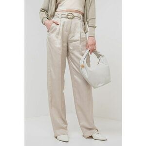 Pantaloni drepti din amestec de in imagine