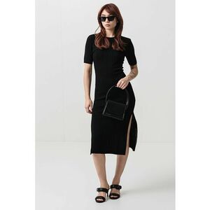 Rochie midi din tricot cu logo imagine