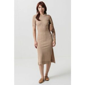 Rochie midi din tricot cu logo imagine