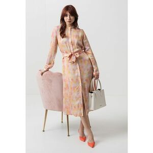 Rochie-camasa midi cu cordon in talie imagine
