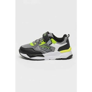 Pantofi sport din plasa cu talpa wedge si garnituri din piele ecologica imagine