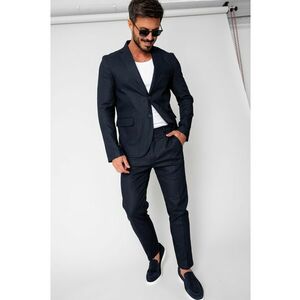 Costum Ralph din IN sacou si pantalon lung Navy New 16654 imagine