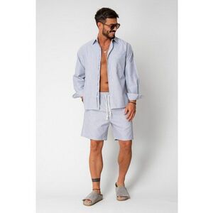 Set camasa si pantalon scurt stripe Black/White 16810 imagine