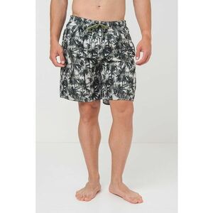 Pantaloni scurti de baie cu model si snur de ajustare in talie imagine
