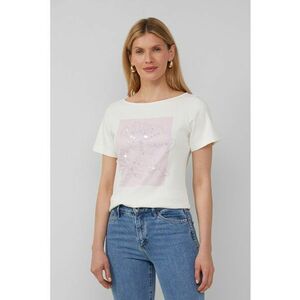 Tricou de bumbac cu paiete imagine