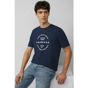 Tricou cu decolteu la baza gatului si imprimeu text imagine