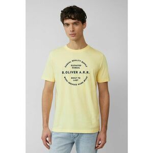 Tricou cu decolteu la baza gatului si imprimeu text imagine