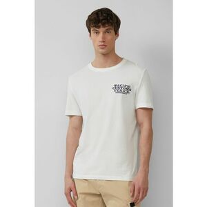 Tricou cu decolteu la baza gatului si imprimeu text imagine