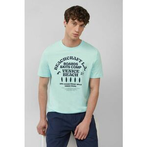 Tricou cu decolteu la baza gatului si imprimeu text imagine