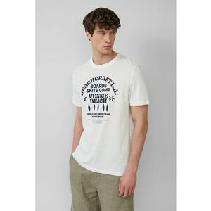 Tricou cu decolteu la baza gatului si imprimeu text imagine