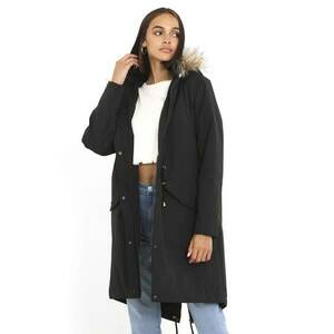 Jacheta parka usoara cu garnitura de blana sintetica Charlotte imagine