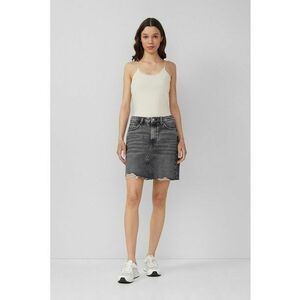 Fusta din denim cu aspect deteriorat imagine