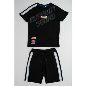 Set de pantaloni scurti si tricou cu imprimeu - 2 piese imagine