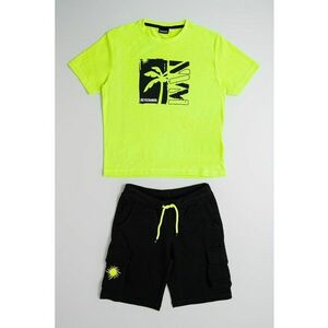 Set de pantaloni scurti si tricou cu imprimeu - 2 piese imagine