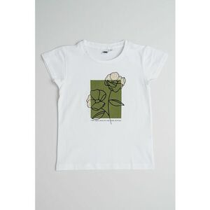 Tricou cu decolteu la baza gatului si imprimeu imagine