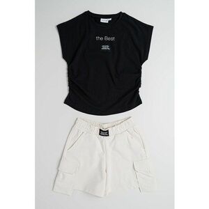 Set de tricou si pantaloni scurti cu imprimeu - 2 piese imagine