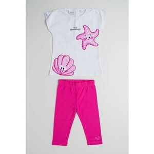 Set de colanti si tricou cu model grafic - 2 piese imagine