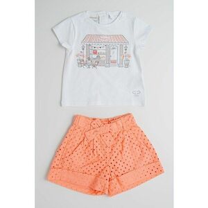 Set de tricou si pantaloni scurti din amestec de bumbac - 2 piese imagine