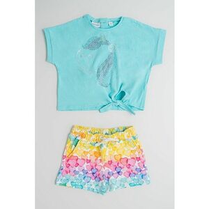 Set de tricou si pantaloni scurti din bumbac - 2 piese imagine