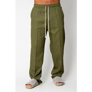 Pantaloni lung din IN cu snur Kaki 16855 imagine