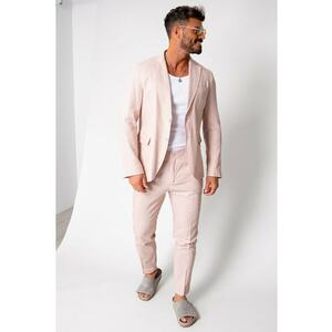 Costum Ralph din IN sacou si pantalon lung Light Rose New 16847 imagine