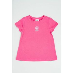 Tricou din bumbac cu decolteu la baza gatului imagine