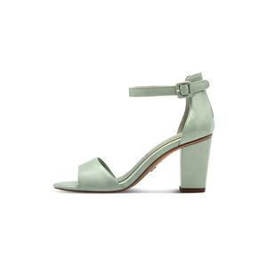 Pantofi de piele ecologica cu toc masiv imagine