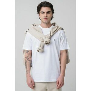Tricou din bumbac cu decolteu la baza gatului imagine