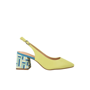 Pantofi eleganti - dama - 11547-768-644 galben - piele naturala - cu toc imagine