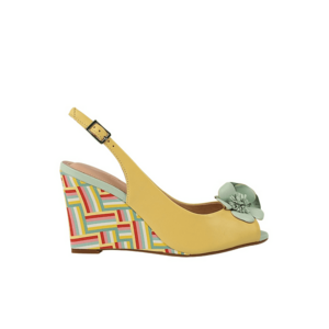 Sandale elegante - dama - 11578 galben - piele naturala - cu platforma imagine