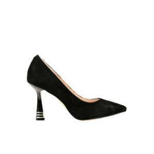 Pantofi eleganti - dama - K360020 negru - piele intoarsa - cu toc imagine