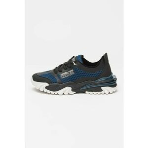 Pantofi sport din piele ecologica si material textil cu detaliu logo imagine