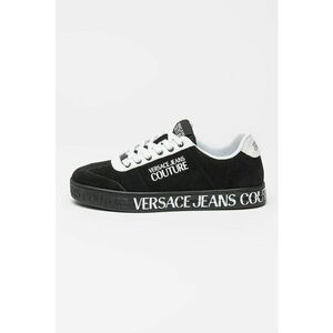 Pantofi sport din piele intoarsa cu imprimeu logo imagine
