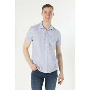 Camasa slim fit cu buzunar aplicat imagine