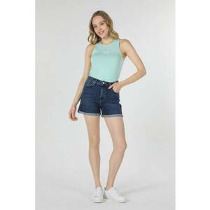 Pantaloni scurti de denim cu talie inalta imagine