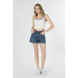 Short / Pantaloni Scurti De Dama Albastru Mom Fit imagine