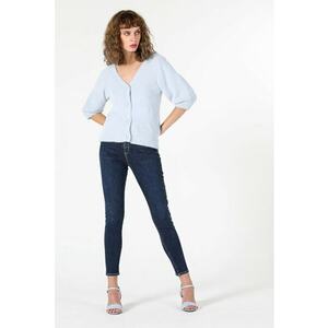 Cardigan De Dama Albastru Slim Fit imagine
