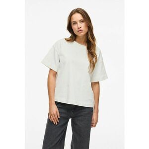 Tricou cu decolteu rotund si flori brodate imagine