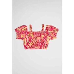 Bluza cu decupaje pe umeri si imprimeu imagine