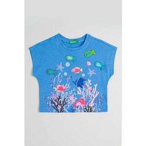 Tricou de bumbac cu detalii crosetate imagine
