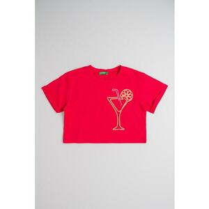 Tricou din bumbac cu broderie imagine