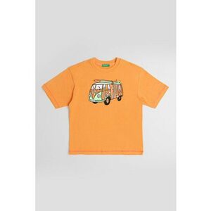 Tricou de bumbac cu decolteu la baza gatului imagine