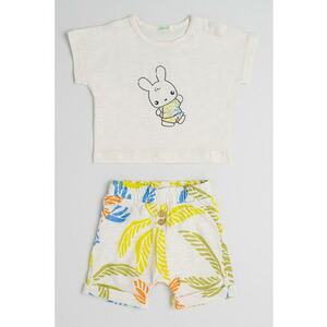 Set de tricou de bumbac si pantaloni scurti imagine