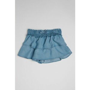 Fusta-pantalon din material chambray cu snur imagine