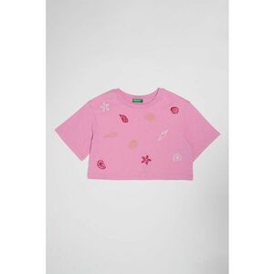 Tricou crop din bumbac imagine