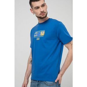 Tricou cu decolteu la baza gatului si imprimeu imagine