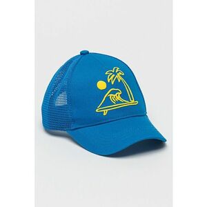 Sapca trucker cu imprimeu - Galben - Albastru royal imagine