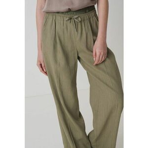 Pantaloni evazati cu banda logo in talie imagine